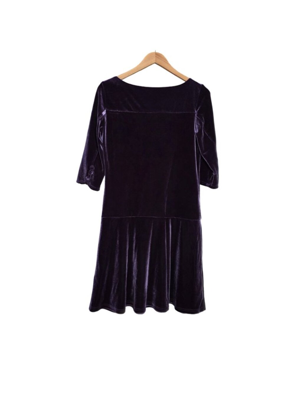 Women's - Vini Kawen Purple Velvet Dress, Size Large - Picture 7 of 8